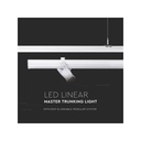 Plafoniera LED Lineare A Sospensione Master 50W 150cm Lente Opale 120 Gradi 4000K IP20 Dimmerabile SKU-1361