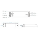 Alimentatore Dimmerabile CV 24V 40W Triac + Pulsante N.O. Varialuce Su 220V Per Striscia Led 24V TE-40-24