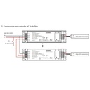 Alimentatore Dimmerabile CV 24V 150W Con Pulsante N.O. e Telecomando RF 2.4G Per Striscia Led 24V PH-150-24