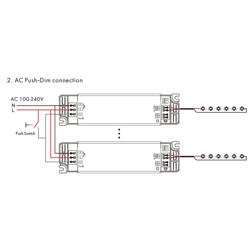 Led Driver CC Dimmerabile 15W Pulsante + RF Corrente Costante Modulare 150mA 200mA 350mA 400mA 450mA 500mA 650mA 700mA PT-15A