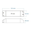 Led Driver CC Dimmerabile 15W Pulsante + RF Corrente Costante Modulare 150mA 200mA 350mA 400mA 450mA 500mA 650mA 700mA PT-15A