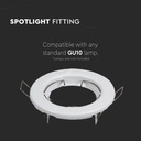 2 PZ Porta Faretti Led GU10 MR16 Rotondo Fisso Con Molla Bianco Spotlight Fitting SKU-6640