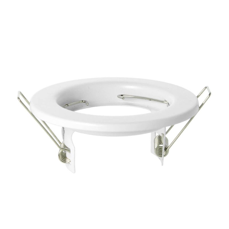 2 PZ Porta Faretti Led GU10 MR16 Rotondo Fisso Con Molla Bianco Spotlight Fitting SKU-6640