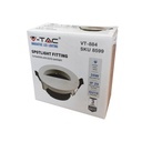 Porta Faretto Led GU10 MR16 Da Incasso Bianco Asimmetrico Mezza Luna Foro 70mm SKU-8599