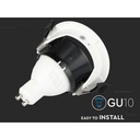 Porta Faretto Led GU10 MR16 Da Incasso Bianco Asimmetrico Mezza Luna Foro 70mm SKU-8599