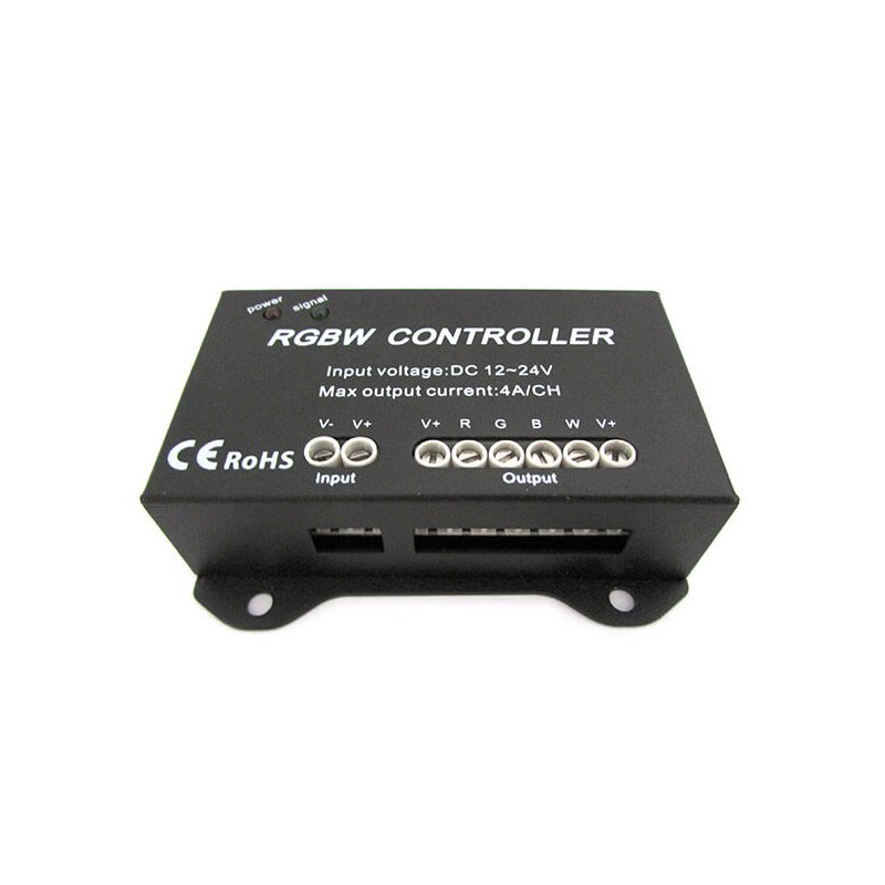 Centralina RGBW 4 Canali Controller RGB+W RGB Wireless Per Luci Striscia Bobina Led 12V 24V 16A RF104