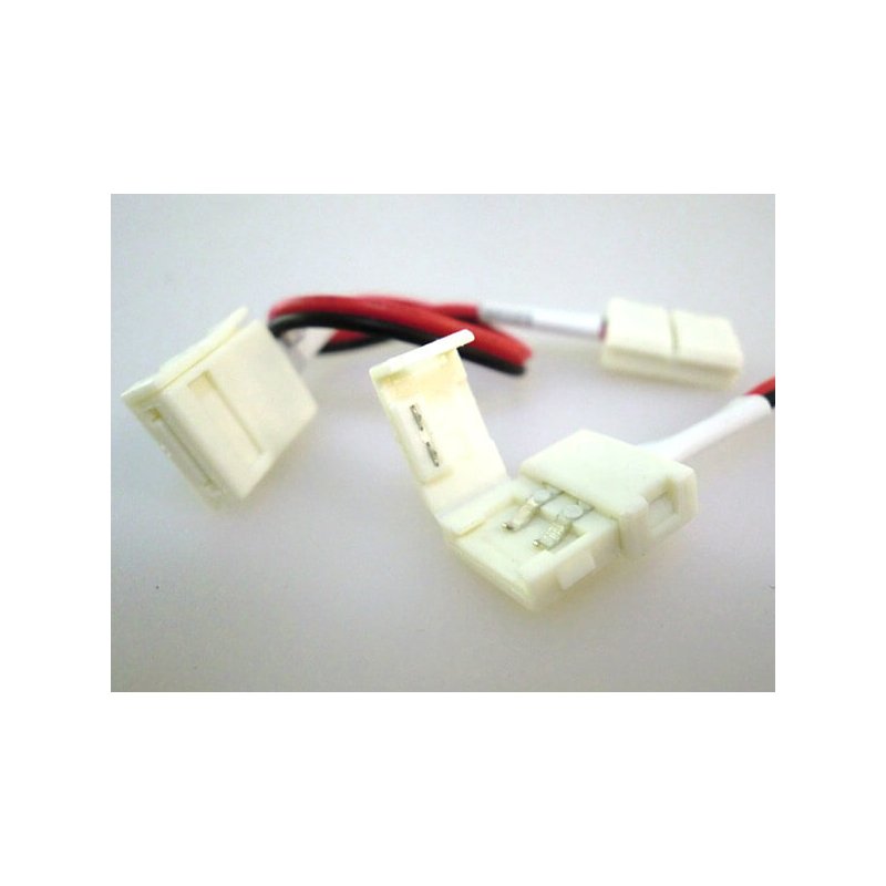 4 PZ Connettore 8mm Per Collegare Due Strip Led Smd 3528 Senza Saldare