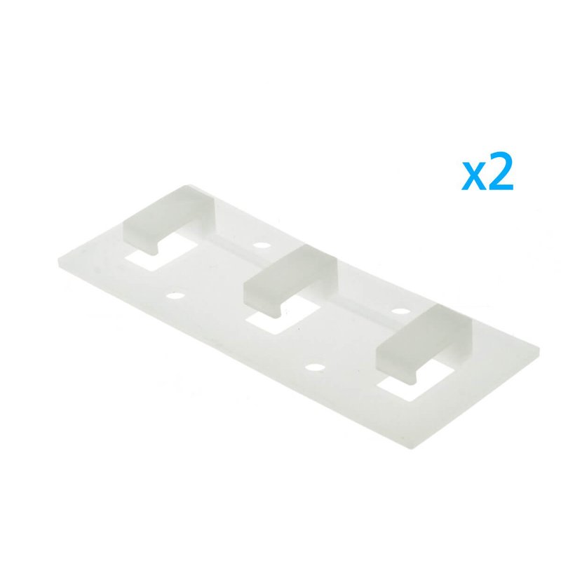 2 PZ Clip Fissaggio Rigido Lineare Con 3 Posizione Fermi Passo 14X7 mm Per Fissare Bobina Striscia Led Impermeabile A Muro Parete