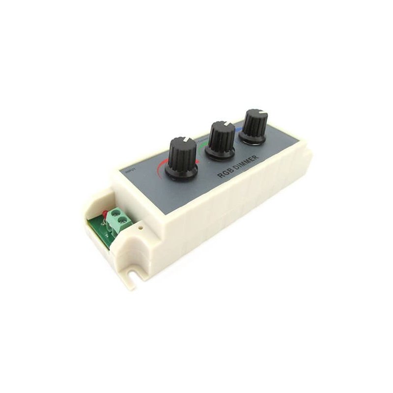 Centralina RGB Led Dimmer PWM Controller Modulo Manuale Con Manopole 12V 24V 3X3A Per Strip Led RGB