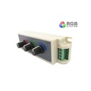 Centralina RGB Led Dimmer PWM Controller Modulo Manuale Con Manopole 12V 24V 3X3A Per Strip Led RGB