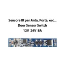 Sensore Apertura Porta Anta 12V 24V 8A Per Profilo Alluminio