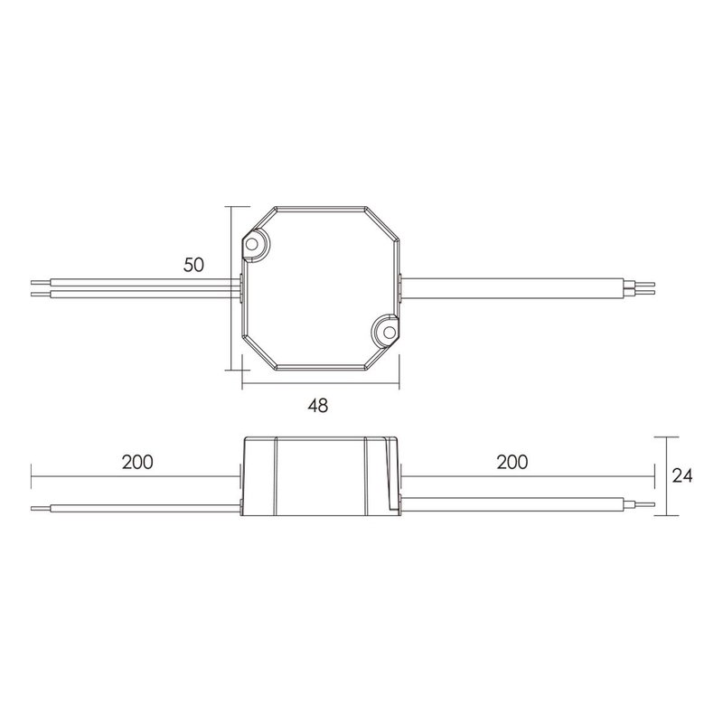 Mini Alimentatore Trasformatore Impermeabile IP67 12V 12W 1A Per Striscia Led 49X47X24mm