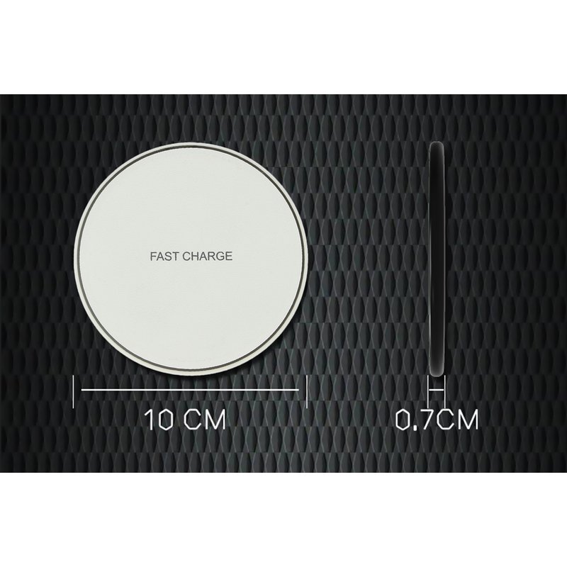 Caricabatterie Wireless Veloce Bianco 10W Slim QI