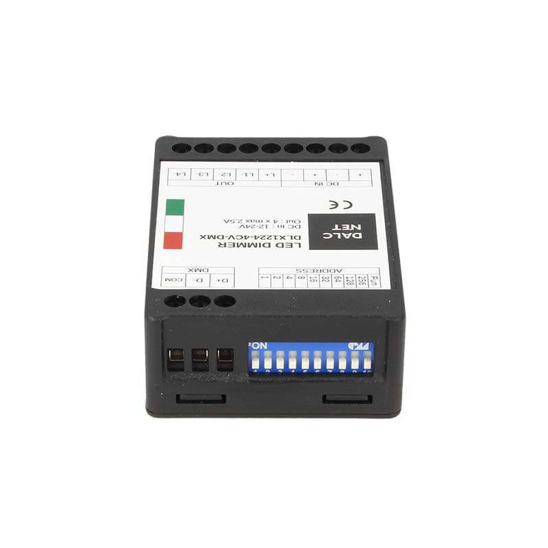 Dalcnet DLX1224-4CV-DMX Led Dimmer DMX512 4 Canali RGB RGBW