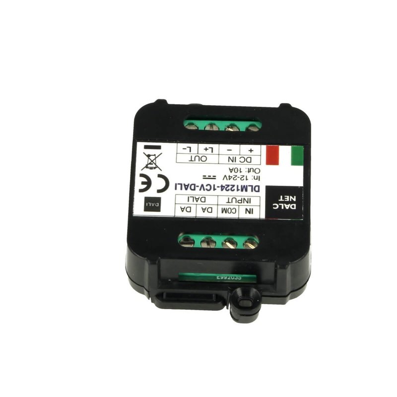 Dalcnet DLM1224-1CV-DALI Led Dimmer Bus DALI 12V 24V 10A Pulsante N.O. 0/1-10V Potenziometro