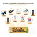 Pila Batteria LR03 AAA Mini Stilo 1,5V 1300mAh MN2400 Alcalina Extrastar Confezione da 12 Pezzi