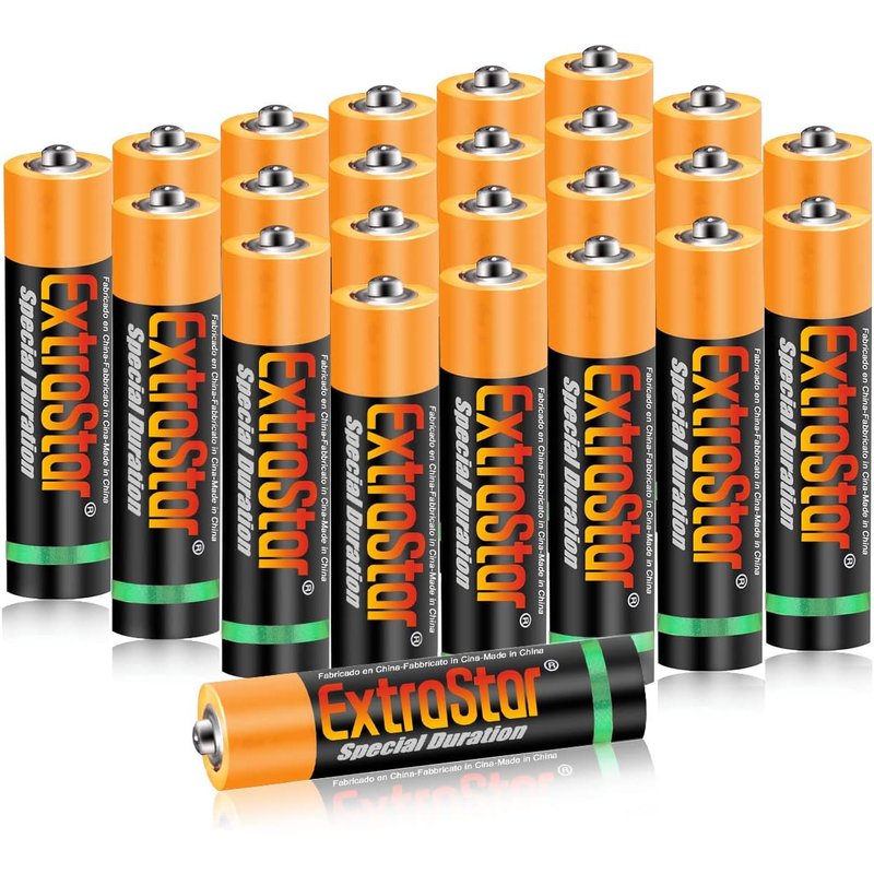 Pila Batteria R03 AAA Mini Stilo 1,5V 400mAh MN2400 Alcalina Extrastar Confezione da 24 Pezzi