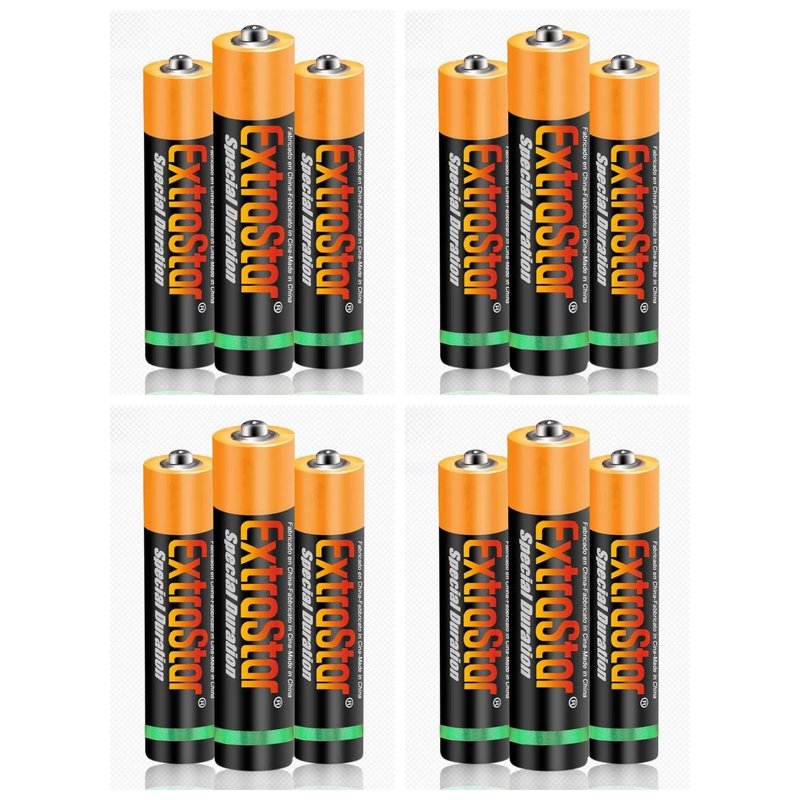 Pila Batteria R6 AA Stilo 1,5V 860mAh MN1500 Alcalina Extrastar Confezione da 12 Pezzi