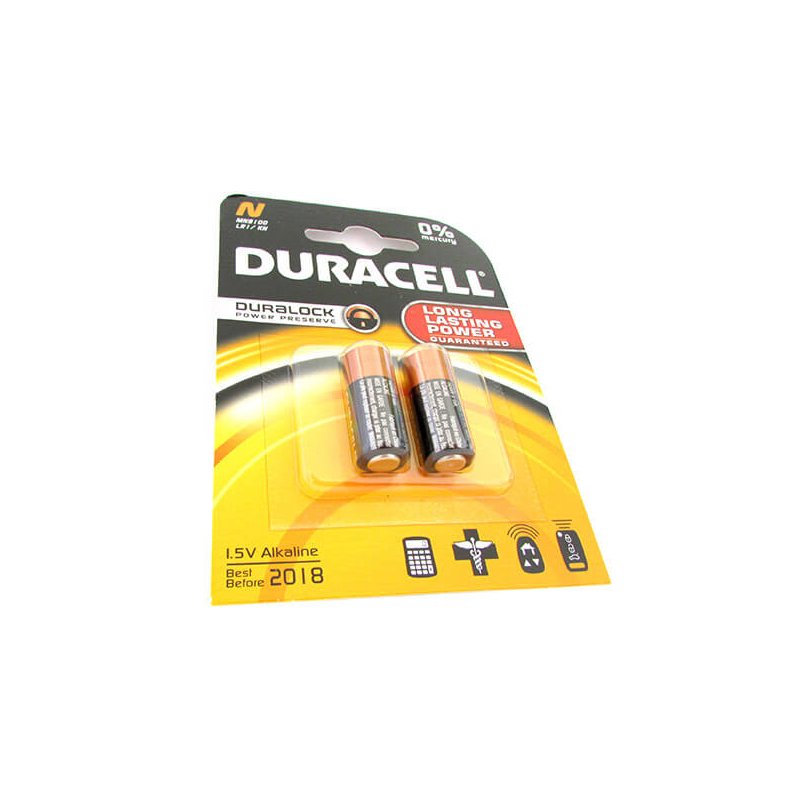 Pila Batteria Duracell Alkaline MN9100 LRI/KN 1,5V Duralock Confezione Da 2 Pile