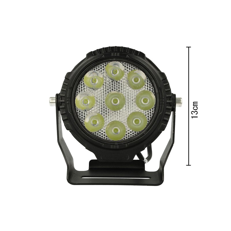 Faro Led Fanale Rotondo Spot 45W Beam 12V 24V 36V 48V 60V 9X5W Cree XTE Nuovo Design