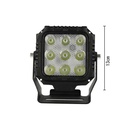 Faro Led Fanale Quadrato Spot 45W Beam 12V 24V 36V 48V 60V 9X5W Cree XTE Nuovo Design