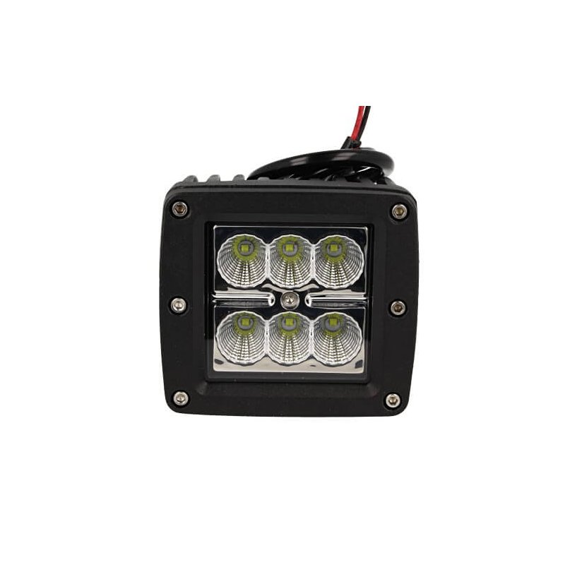 Fanale Luci Diurne A Led DRL Work Light Faro Da Lavoro Quadrato 12V 24V 24W (6X4W) IP67 Bianco