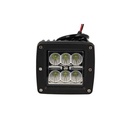 Fanale Luci Diurne A Led DRL Work Light Faro Da Lavoro Quadrato 12V 24V 24W (6X4W) IP67 Bianco