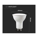 6 PZ Lampada Led GU10 5W 220V 110 Gradi Bianco Caldo 3000K Diffusore Opale SKU-212739