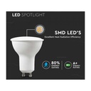 6 PZ Lampada Led GU10 5W 220V 110 Gradi Bianco Caldo 3000K Diffusore Opale SKU-212739