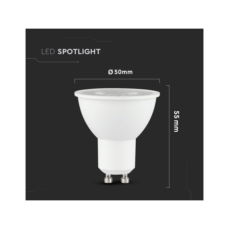 Lampada Led GU10 8W 220V 38 Gradi Caldo 3000K Chip Samsung Garanzia 5 Anni Angolo Stretto SKU-21875