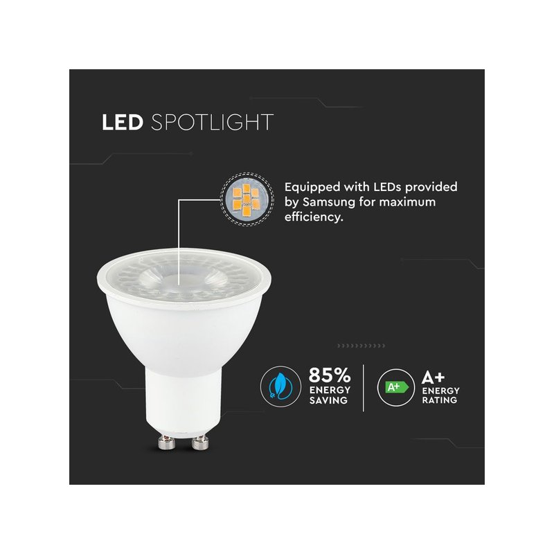 Lampada Led GU10 8W 220V 38 Gradi Neutro 4000K Chip Samsung Garanzia 5 Anni Angolo Stretto SKU-876