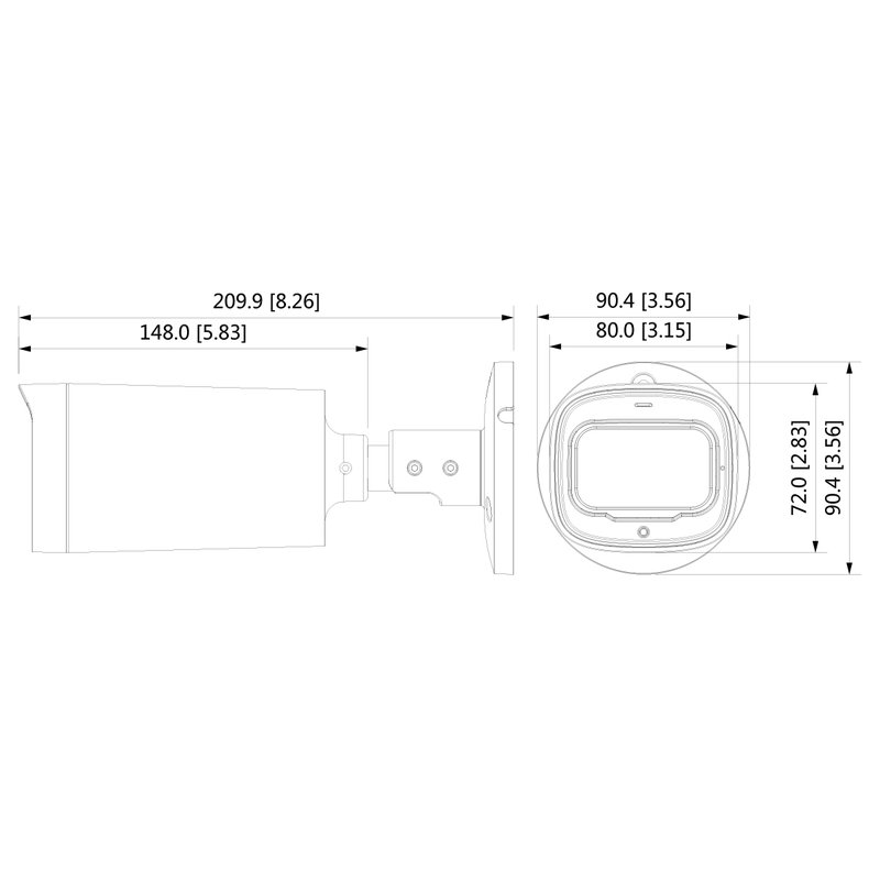 Telecamera Analogica Bullet 4K 8MP Ottica Varifocale 2.7-13.5mm Motorizzata IP67 12V DAHUA DH-HAC-HFW1801R-Z-IRE6