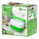 Scaldavivande Elettrico 1.6L 40W Riscalda Porta Pranzo Lunchbox con 4 Posti e 1 per Zuppa Compatibile per Auto e Casa 12V 220V Verde