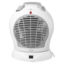 Termoventilatore Elettrico Rotondo Silenzioso con 2 Modalita 1000W 2000W Livelli Regolabile con Autoprotezione Surriscaldamento Bianco