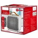 Mini Termoventilatore in Ceramica con Potenza Regolabile 600W 1200W con Autoprotezione Surriscaldamento Quadrato Bianco