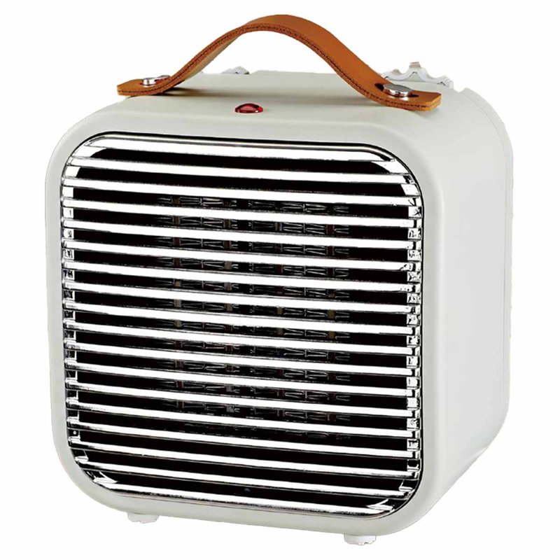 Mini Termoventilatore in Ceramica con Potenza Regolabile 600W 1200W con Autoprotezione Surriscaldamento Quadrato Bianco