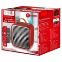 Mini Termoventilatore in Ceramica con Potenza Regolabile 600W 1200W con Autoprotezione Surriscaldamento Quadrato Rosso