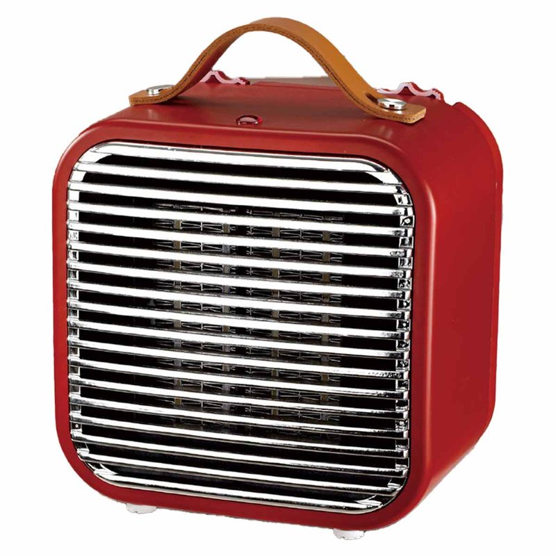 Mini Termoventilatore in Ceramica con Potenza Regolabile 600W 1200W con Autoprotezione Surriscaldamento Quadrato Rosso