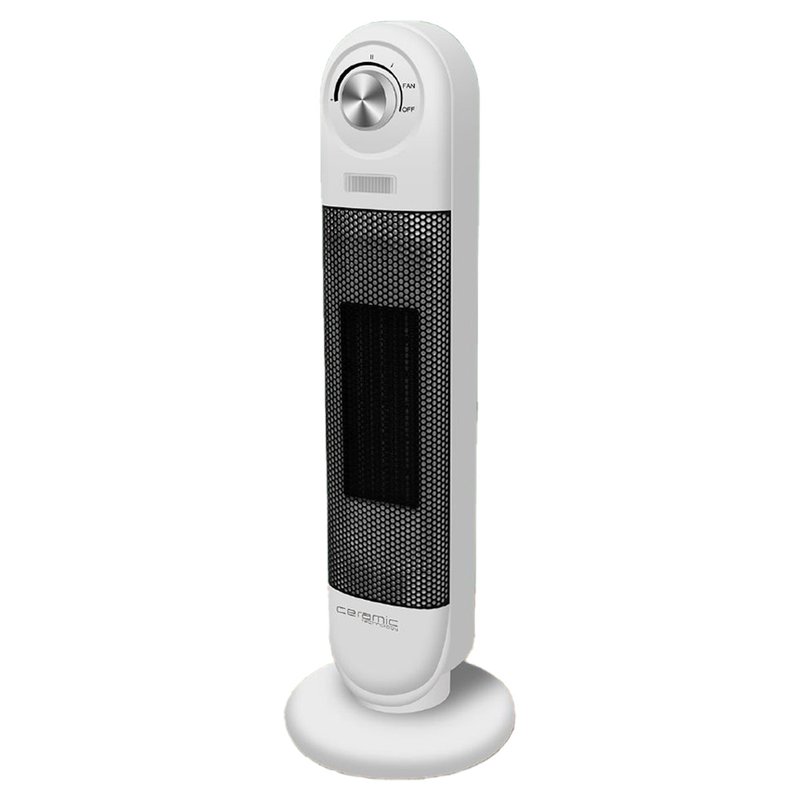 Termoventilatore in Ceramica Oscillante Automatica con Potenza Regolabile 1350W 2000W Autoprotezione Surriscaldamento Bianco 8880