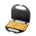 Piastra per Waffle Panini 750W Machina Elettrico Waffle a 2 Posti con Rivestimento Antiaderente Piastra Misura 22.6x12.6cm Bianco