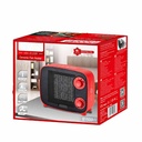 Mini Termoventilatore in Ceramica Potenza Regolabile 750W 1500W con Livelli Regolabile con Autoprotezione Surriscaldamento Rosso