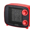 Mini Termoventilatore in Ceramica Potenza Regolabile 750W 1500W con Livelli Regolabile con Autoprotezione Surriscaldamento Rosso