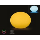 Lampada Led RGBW Luminosa Con Forma di Uova Oval Ball Light Ricaricabile Telecomando Incluso IP67 20X20X14cm SKU-40141