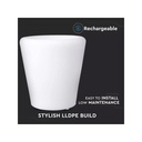 Lampada Luce Led RGBW Luminoso Forma Vaso Ricaricabile Con Telecomando Incluso IP54 28X28X29cm SKU-40181