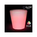 Lampada Luce Led RGBW Luminoso Forma Vaso Ricaricabile Con Telecomando Incluso IP54 28X28X29cm SKU-40181