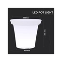 Lampada Luce Led RGBW Luminoso Forma Vaso Ricaricabile Con Telecomando Incluso IP54 35X35X32cm SKU-40211