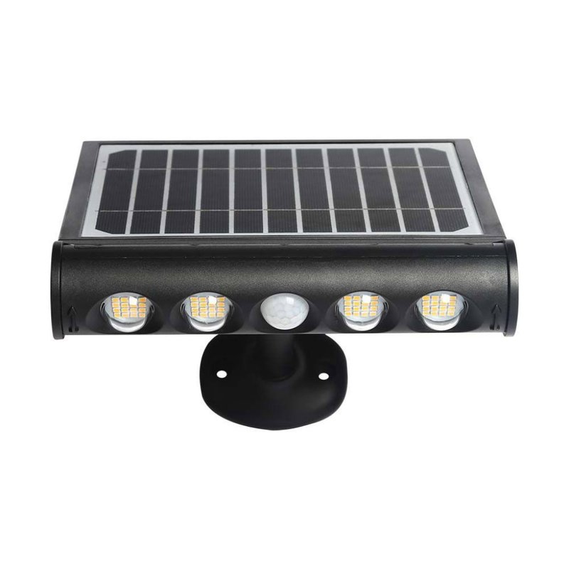 Lampada LED da giardino 8W Con Pannello Solare 4000K Con Sensore PIR IP65 SKU-6849