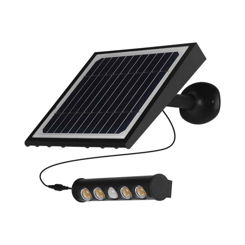 Lampada LED da giardino 8W Con Pannello Solare 4000K Con Sensore PIR IP65 SKU-6849