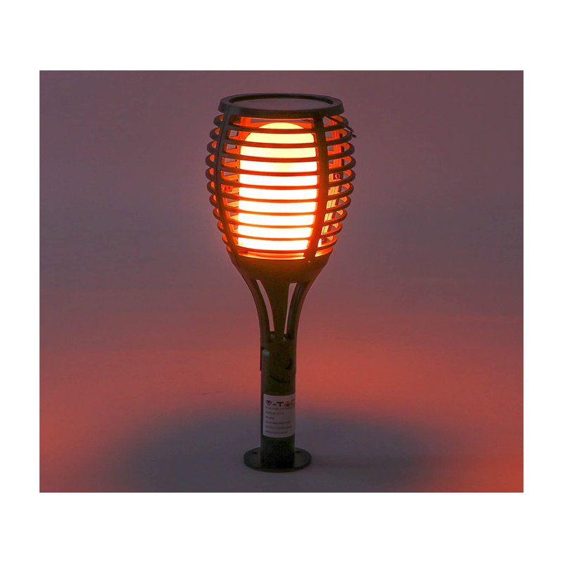 Lampade Solare a Led 1W Caldo 1700K Forma di Torcia Effetto Fiamma IP44 Per Giardino SKU-8558