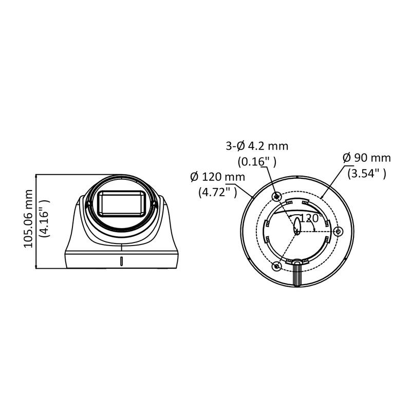 Telecamera Analogica Turret Dome 1080P 2MP Ottica Varifocale Manuale 2.8-12mm IP66 OSD Smart IR TVI AHD CVI CVBS HiWatch HWT-T320-VF